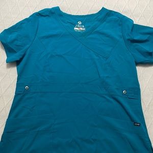Adar pro teal scrub top